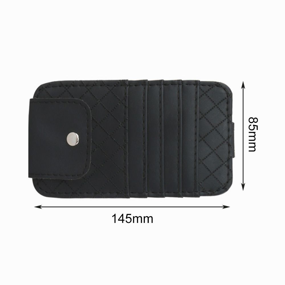 Multifunctional Sunglasses Case Ticket File Sun Visor Storage Bag Card Clip