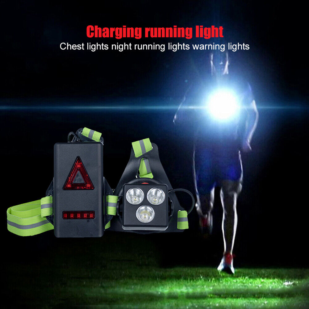 LED Running Light Rechargeable Waterproof Chest Lamp for Jogging Camping