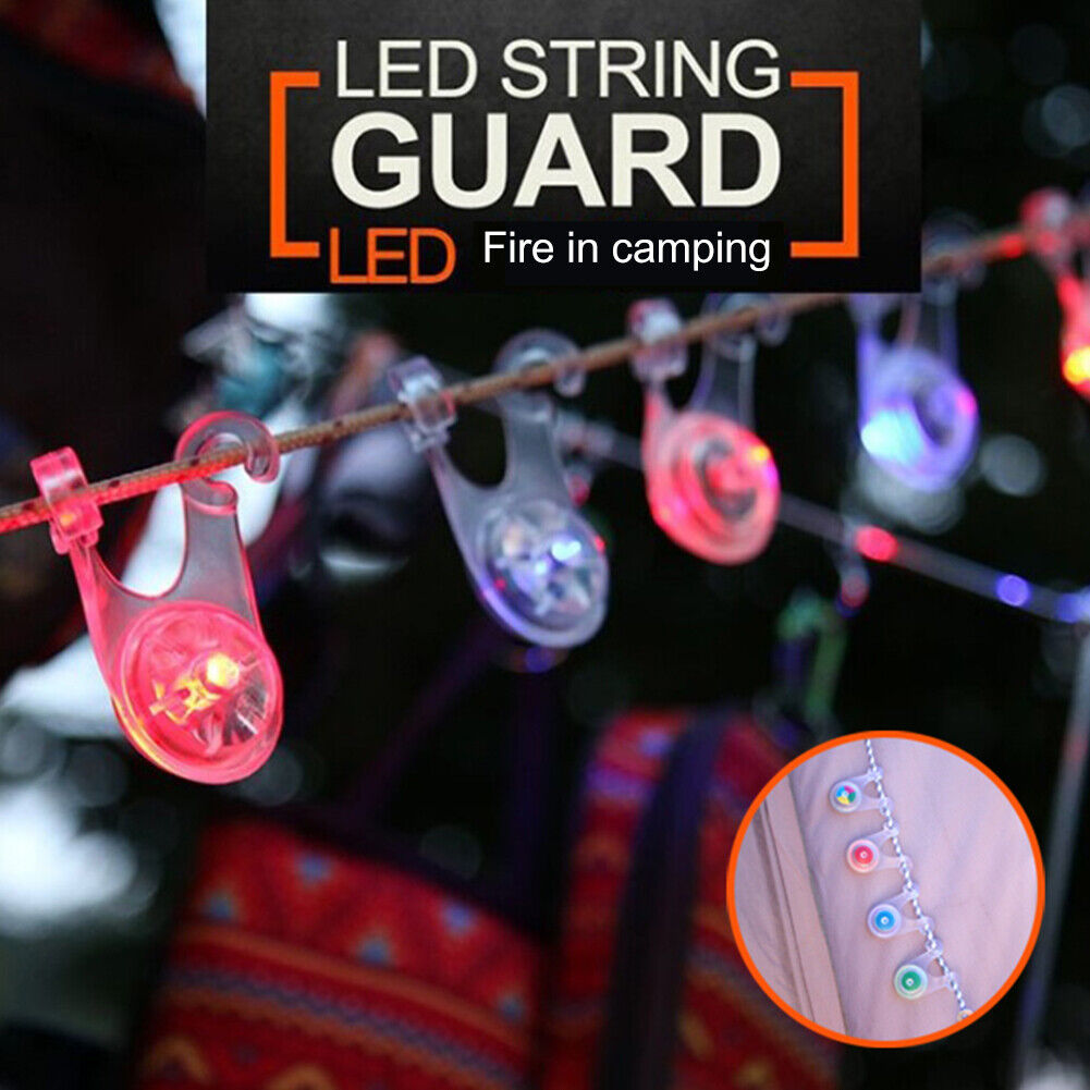10pcs Waterproof LED Outdoor Tent Rope Warning Hanging Lights Random Color
