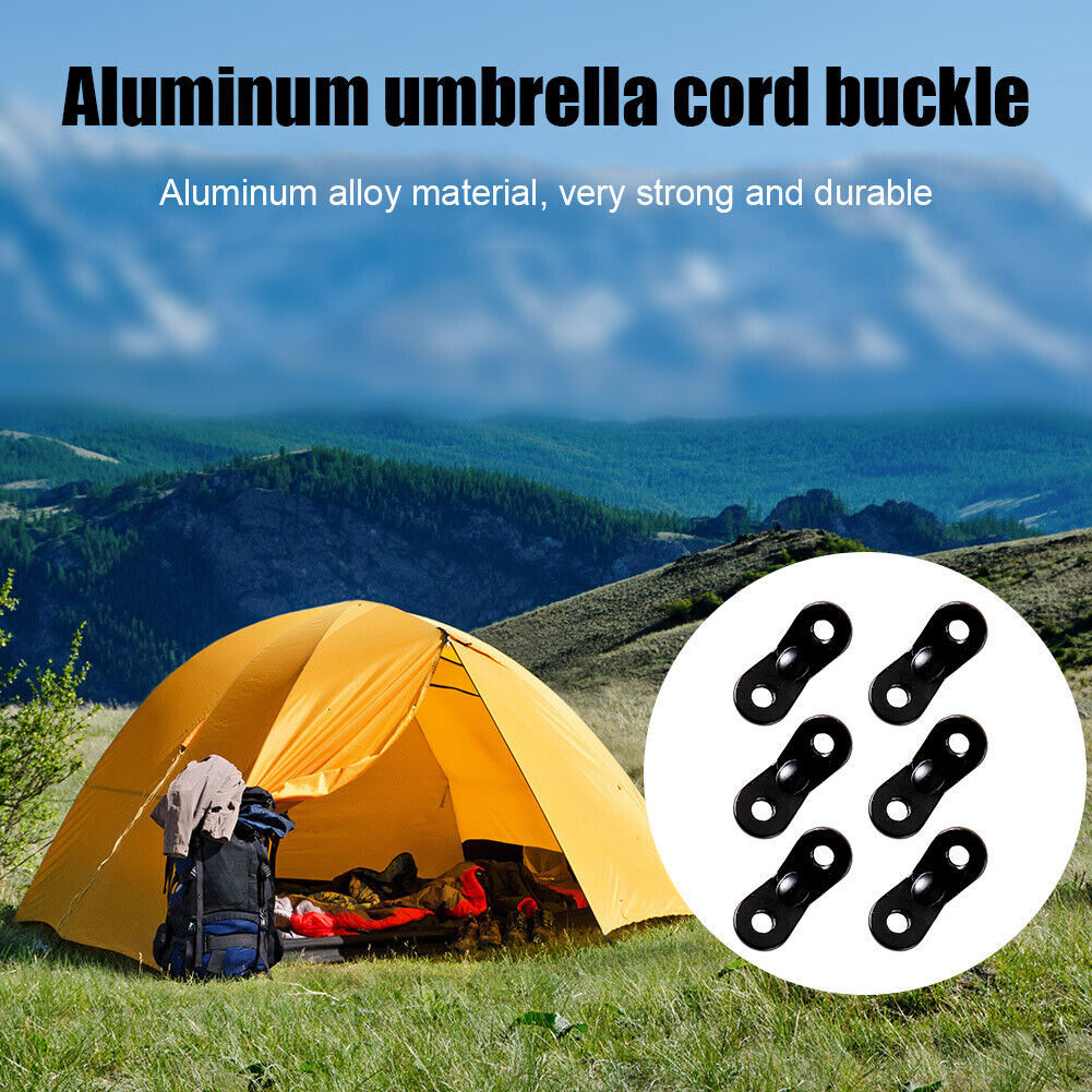 Wind Rope Buckle Aluminium Alloy Paracord Buckle Camping Equipment (Black)