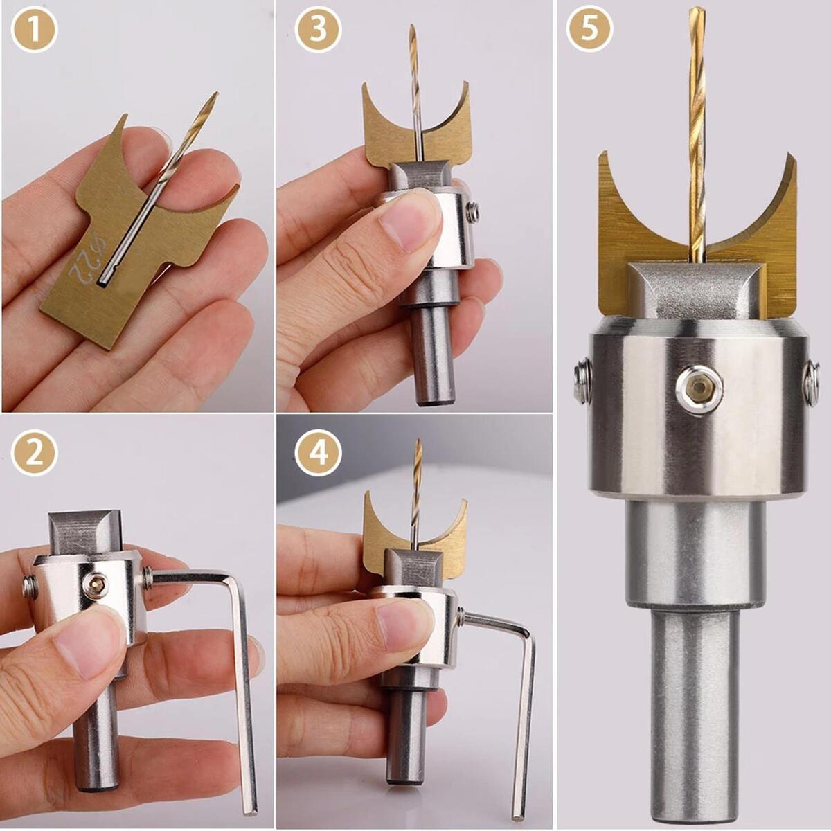 52Pcs Wooden  Drill  Spherical Buddha  6mm-22mm with Case