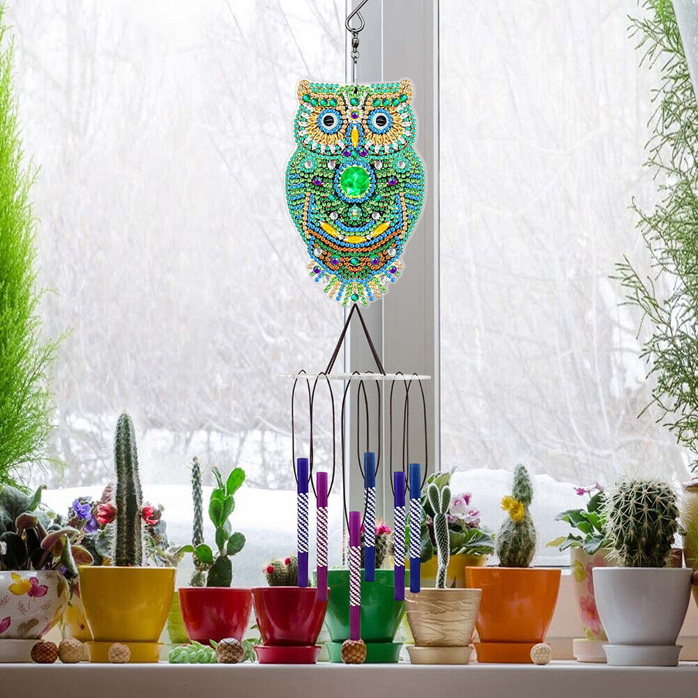 Acrylic Wind Chime Bell Pendant DIY Diamond Painting Home Decor (FLDZ07)