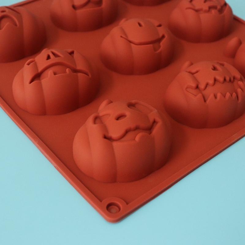 9 Cavities Pumpkin Shape Muffin Pan Quick Release Cupcake Tray Cookie Maker Pan