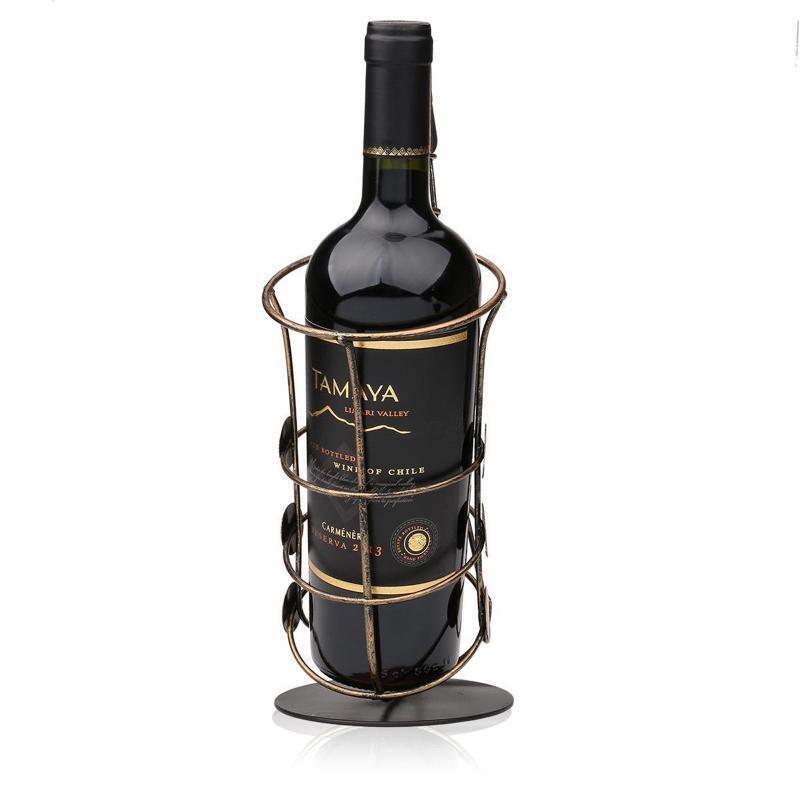 Creative Wine Bottle Holder Metal Sax Single Wine Organizer Sax Shape Art Decor