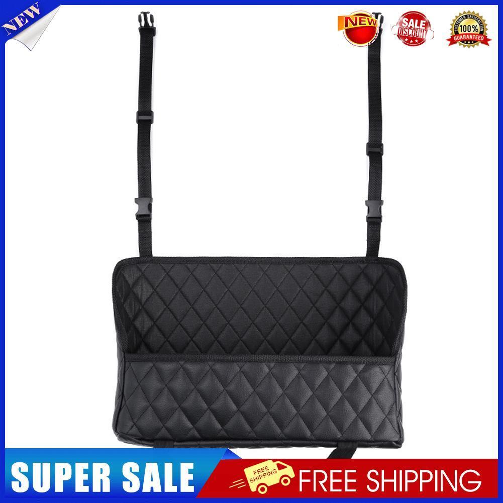 Interior Car Storage Pocket Seat Back Crevice Handbag Leather Organizer
