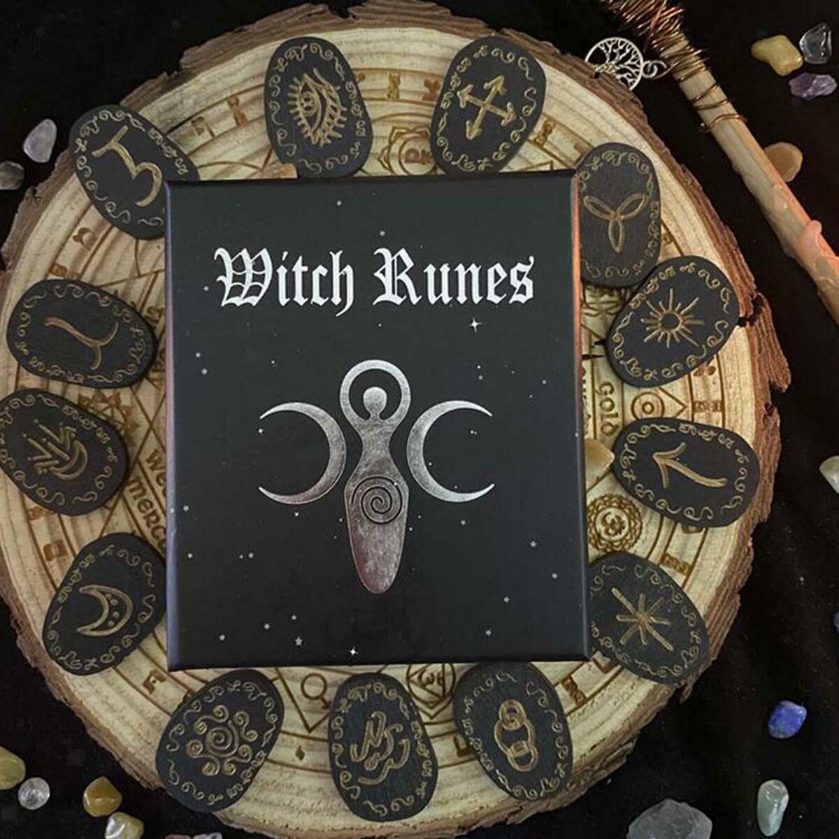 Witch Runes Divination Fortune-telling Rune Words for Crystal