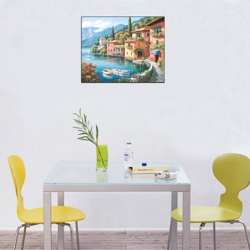 Harbor Digital Oil Painting Canvas DIY Unframed Paint By Number Home Decor Wall