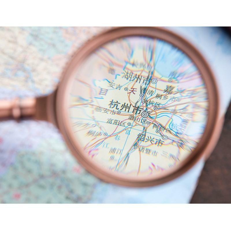 Fashion Design Magnifying Glass 10X Handheld Magnifier Metal Handle for Seniors