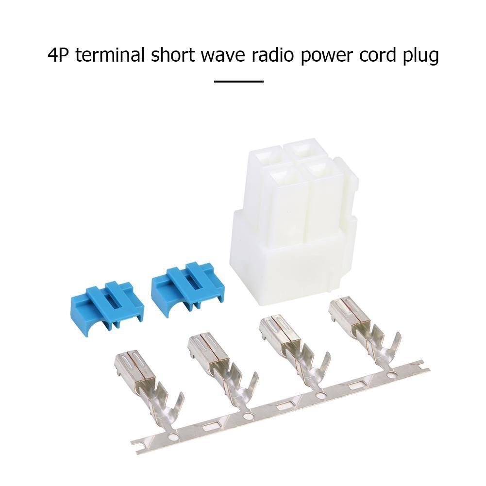 4-Pin Power Connector Plug for Icom IC-7000 IC-7100 IC-7400 IC-7600 Radio