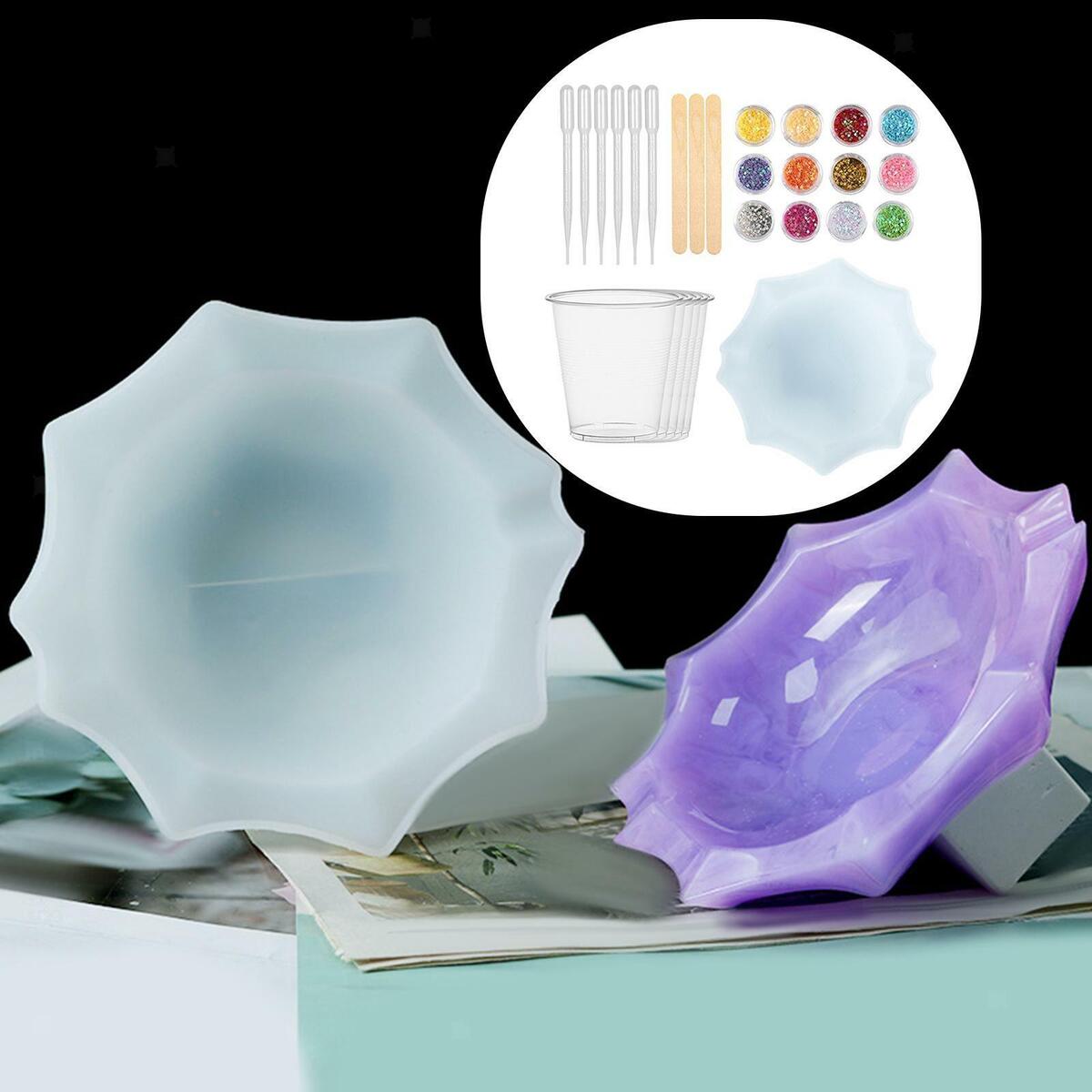 Silicone DIY Tray Mold Kits Home Decoration Dish Jewelry Making Molds Moulds