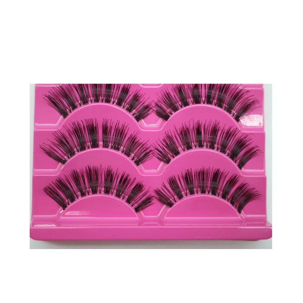 Beauty Cross Thick Soft Black False  Eyelashes Handmade Eye Lashes Extension