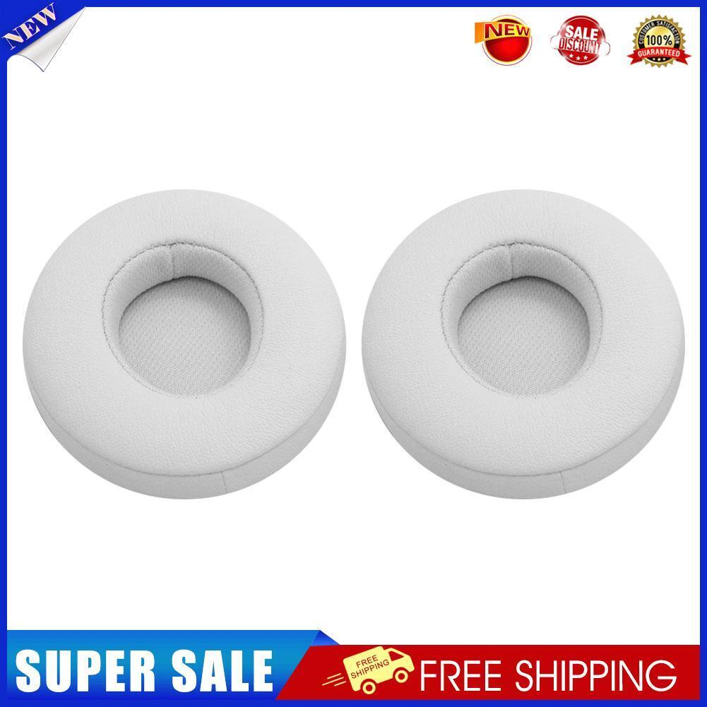 1 Pair Replacement Earpads for Beats Solo 2/3 Wireless Headphones (White)