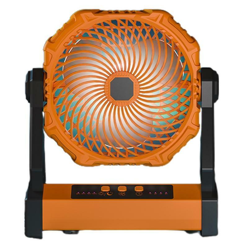 10000mAh Rechargeable 3 Gears Hanging Fan with LED Light Lamp for Camping