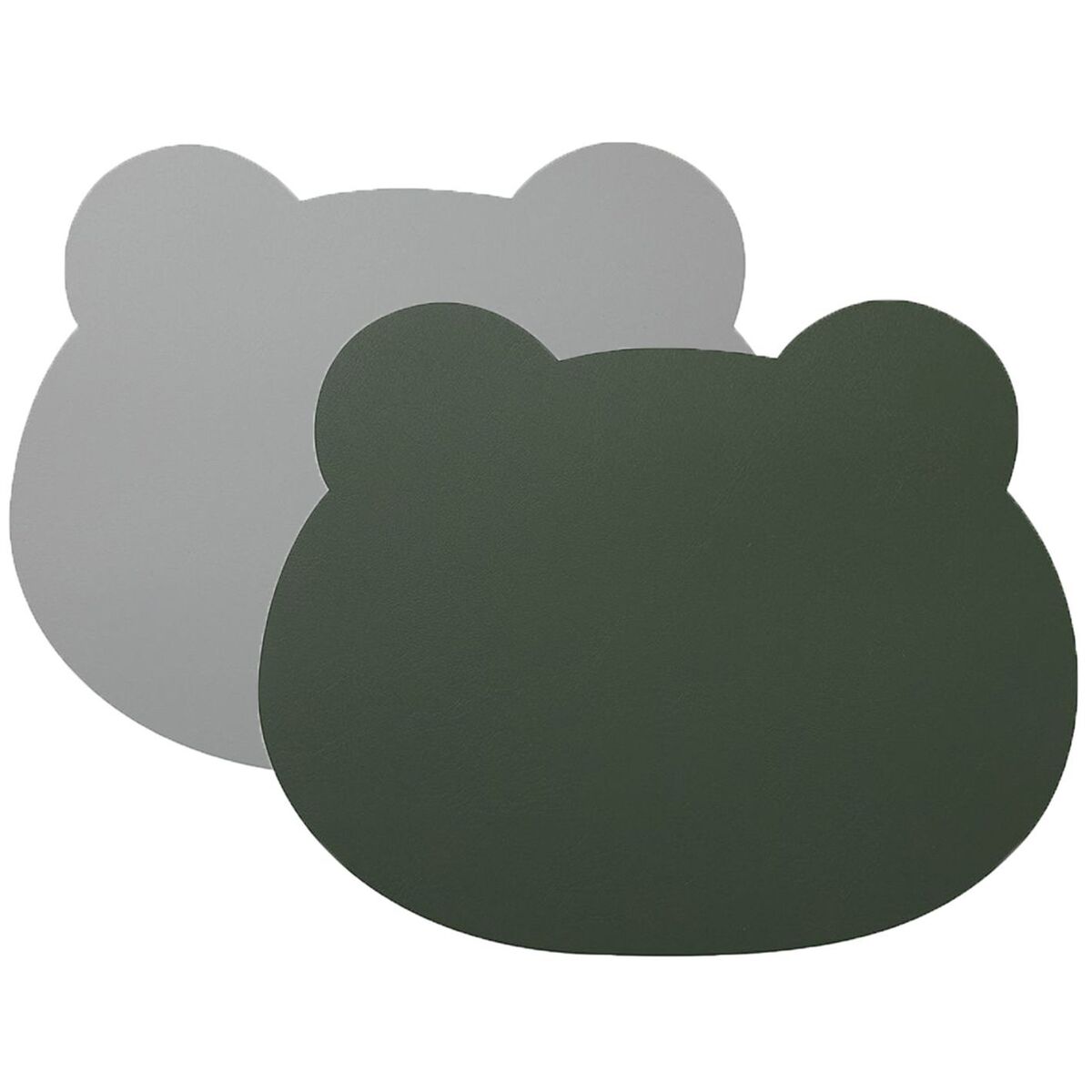 Laptop Computer Home Office PU Leather Bear Head Mouse Pad Keyboard Mice Mat
