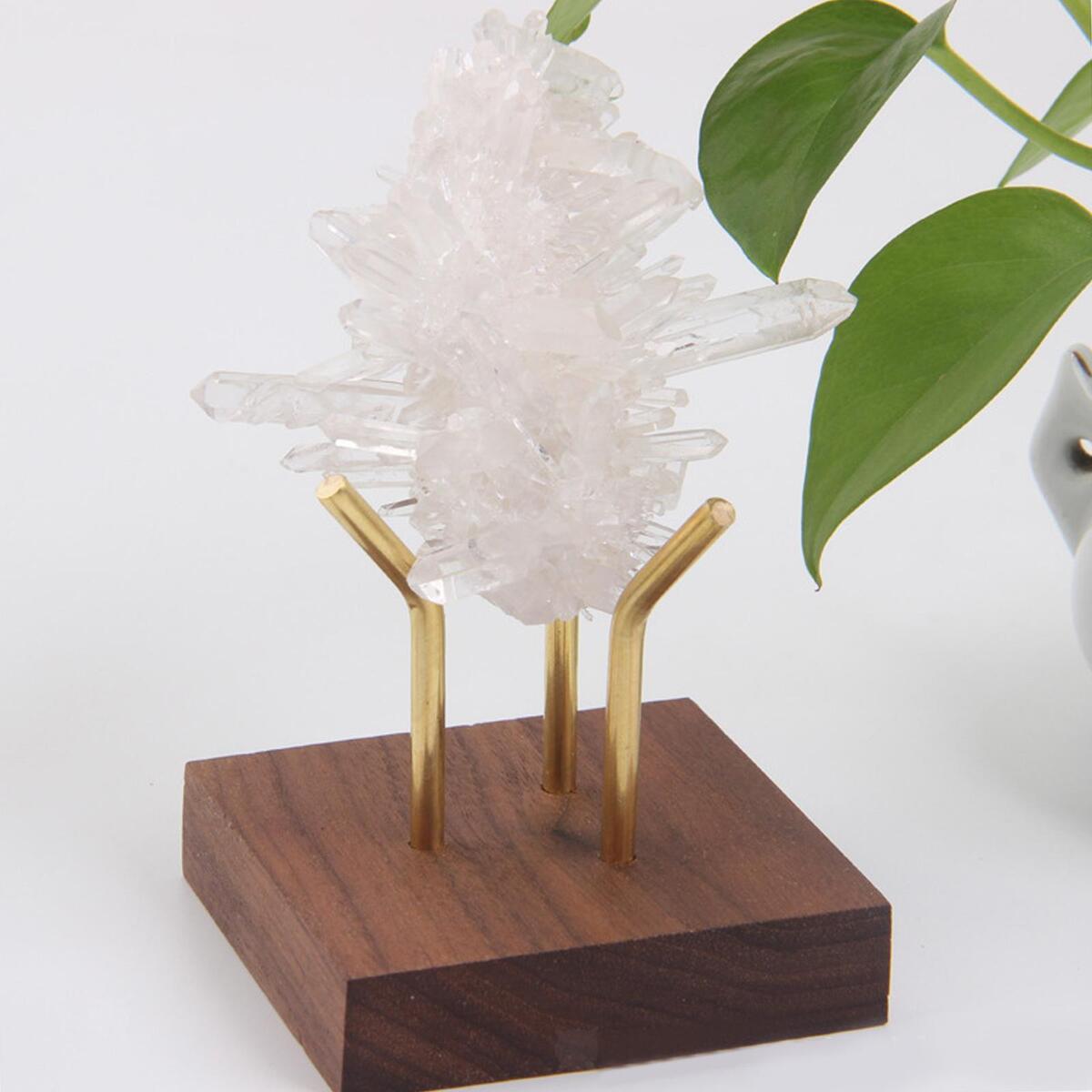 Display Stand Collectibles Wooden Square Base Crystal Ball Rack Support for