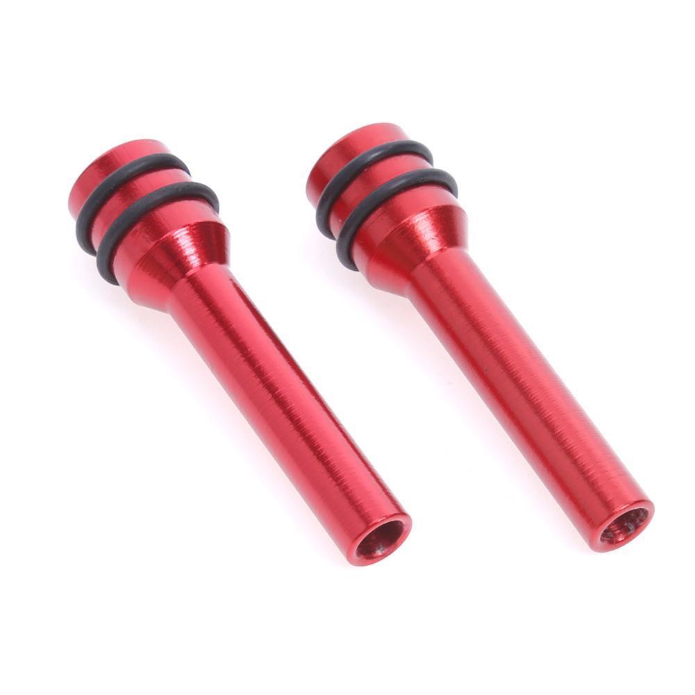 2pcs Universal Aluminum Interior Door Lock Knob Pins for Car Truck (Red)