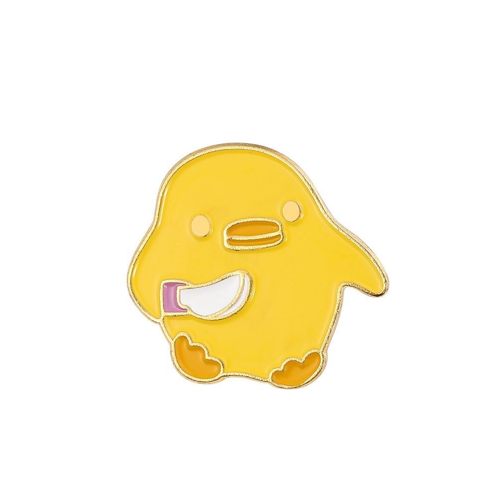 Metal Badge Cartoon Clothes Lapel Pin Animal Brooch Enamel Pins Yellow Duck