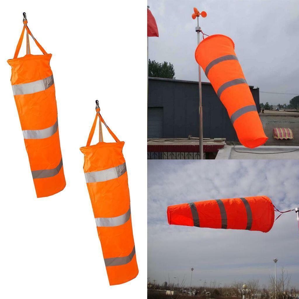 2x Outdoor Safety Sports  Windsocks Windsock with Reflective Belt 60CM