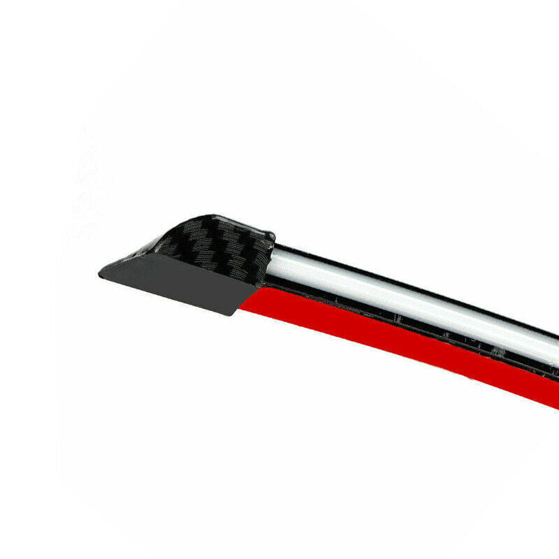 CarbonFiber Style LED Car Tail Brake Light Strip Rear Wing Spoiler Lip Trim