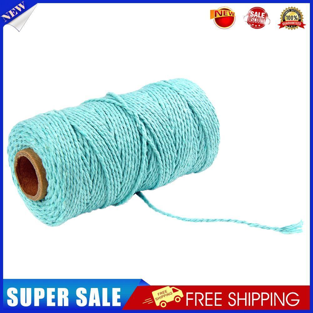 Cotton Rope Twisted String Tapestry Wall DIY Craft Cotton Cord (Light Blue)
