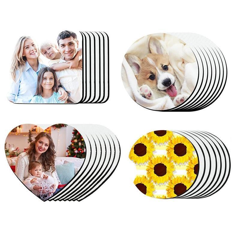 42 Pcs Sublimation Coasters Heat Transfer Blank Cup Mat Waterproof for DIY Decor