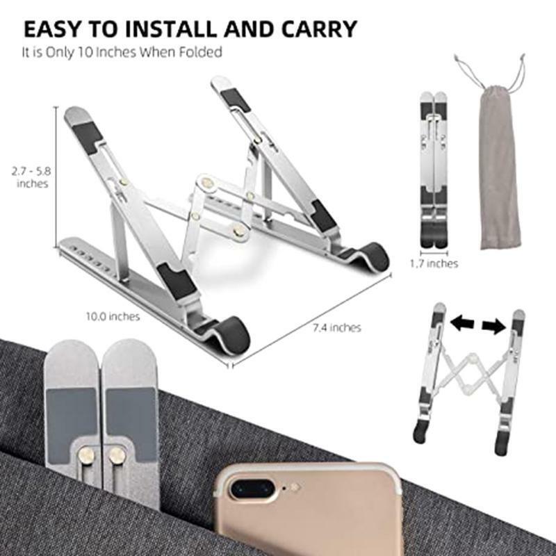 New  Ergonomic Aluminum Laptop Stand Detachable Laptop Riser for 99% Laptop