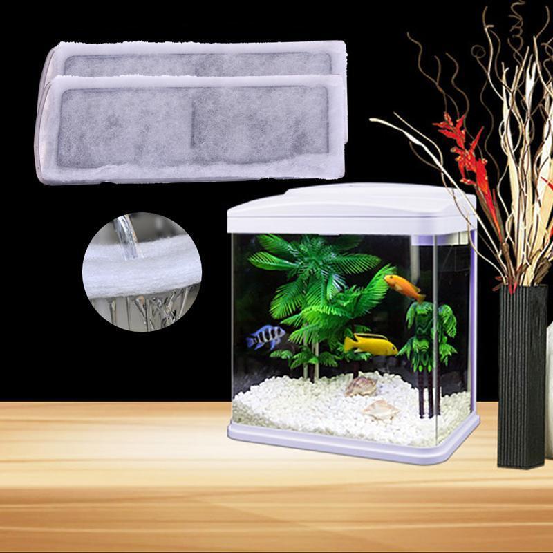 2Pcs Fish Tank Replacement Filter Activated Carbon Pad Improve Water Quality