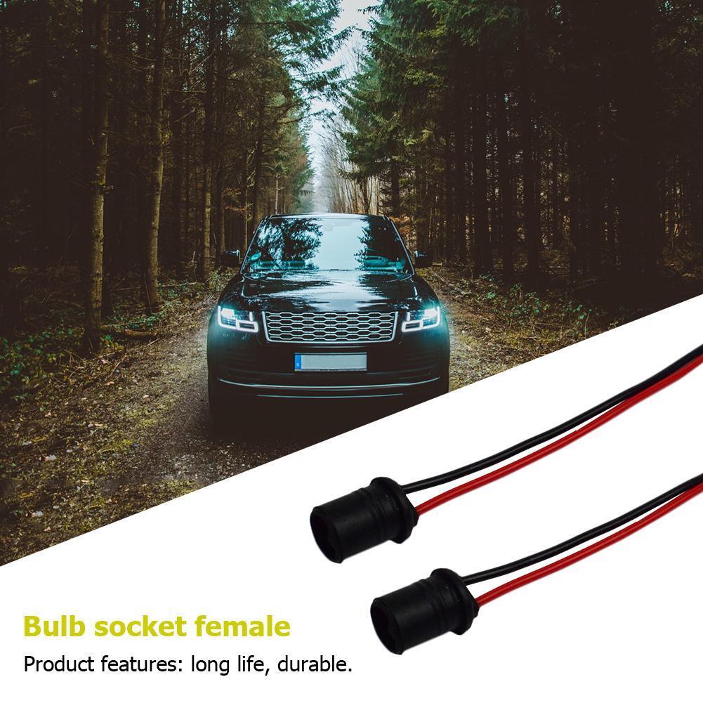 2x T10 W5W LED Bulb Holder Adapter Socket Harness Female Plugs Connectors