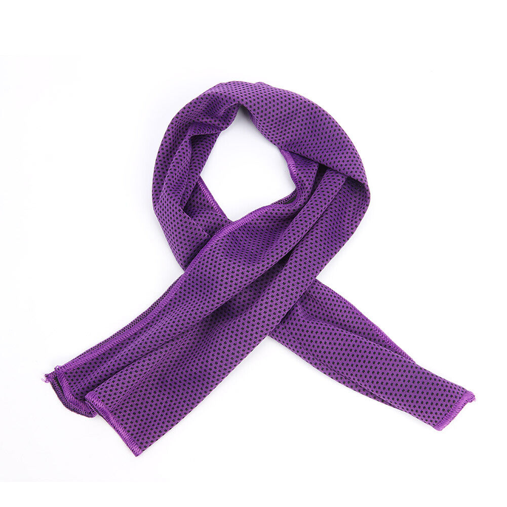 Cold Sports Towel Summer Outdoor Fitness Quick Dry Cooling Towel (Purple)