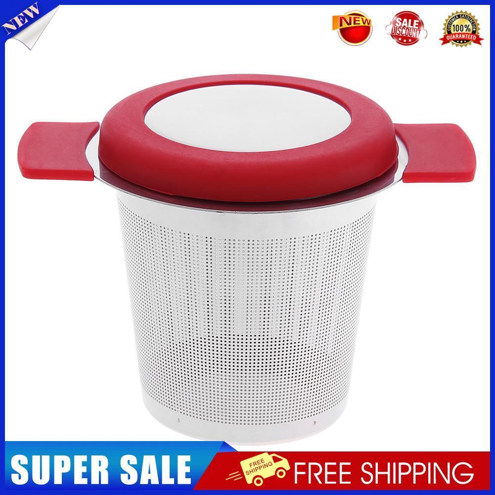 Stainless Steel Tea Strainers Infuser Steeping Loose Leaf Tea Filter(Red)