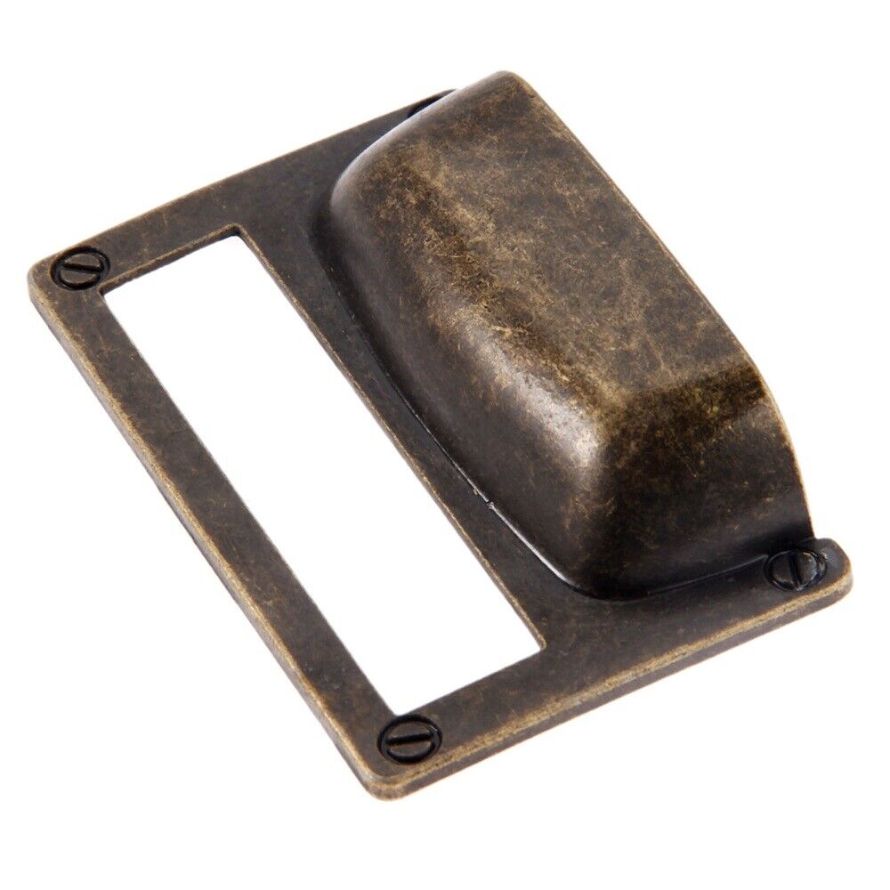 Office Library File Cabinet Drawer Tag Frame Label Holder Pull Handle 81*51mm