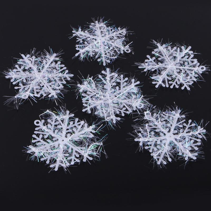 6PCS For Wall Windows Decor Christmas Snowflake Hanging Decorations 6cm