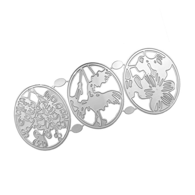 Round Hollow Flowers Cutting Dies Stencil Scrapbooking DIY Album Stamp Paper