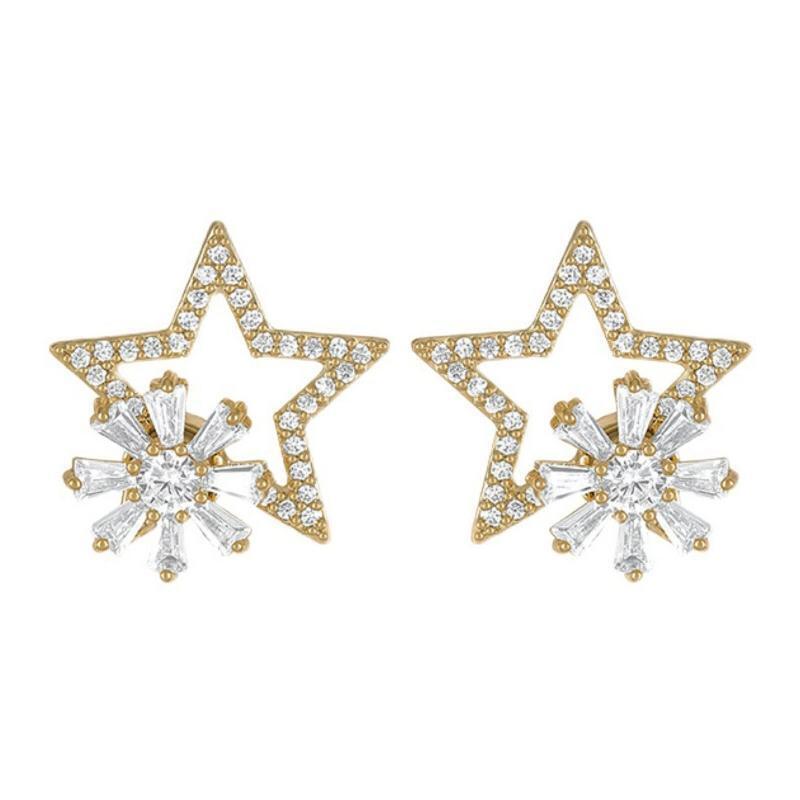 Exquisite Crystal Fashion Stud Earrings for Women Girl Party Christmas Decor