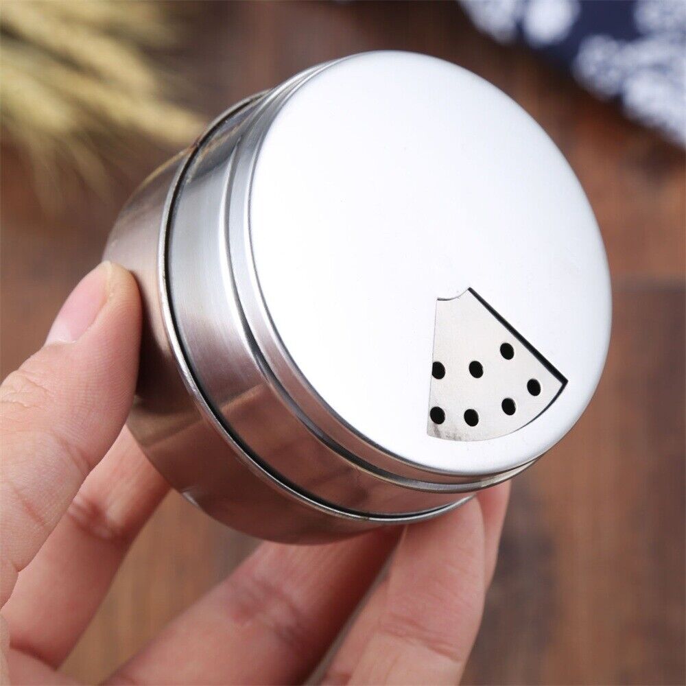 1pc Magnetic Spice Jars Stainless Steel Outdoor Camping Condiment Containers