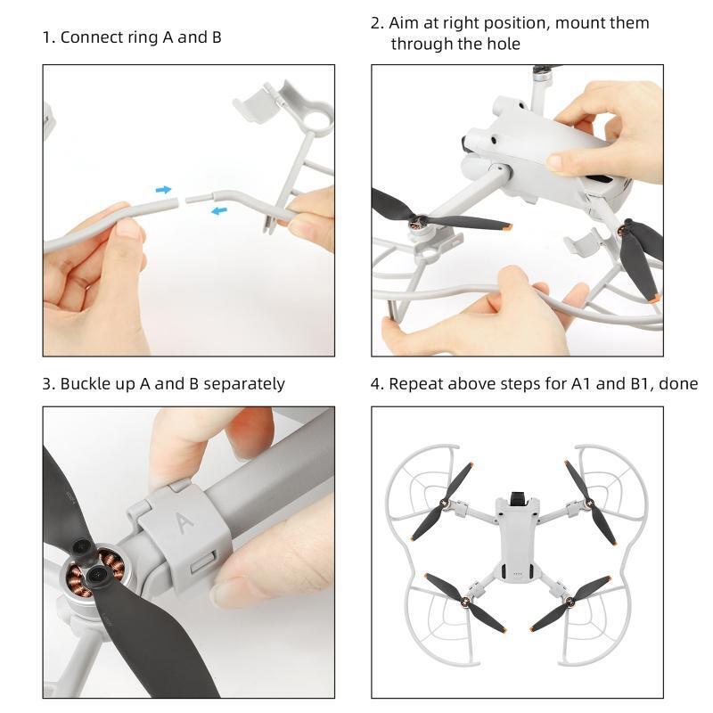 Half Enclosed Blade Protection Ring Anti-Collision Rings for Mini 3 Pro Drone