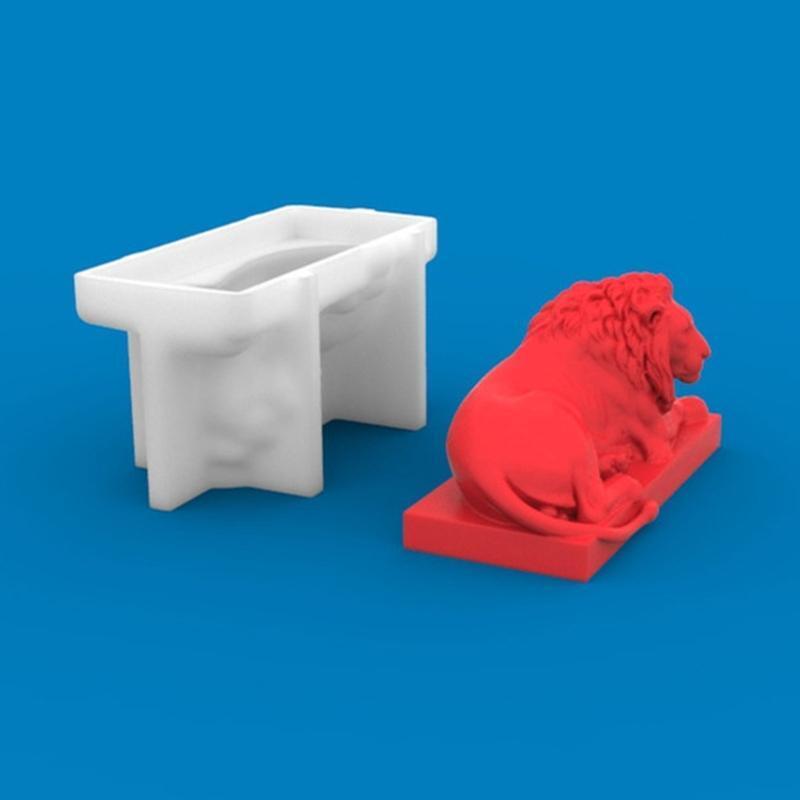 Lion Candle Silicone Mold Animal Statue Soy Wax Candle Mold Craft Making Supply