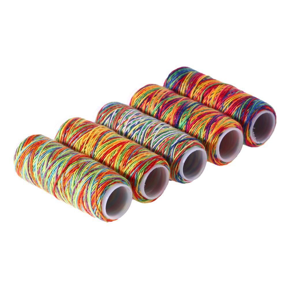 5pcs Hand Stitched Denim Thread Line DIY Sewing Thread for Bags Jeans