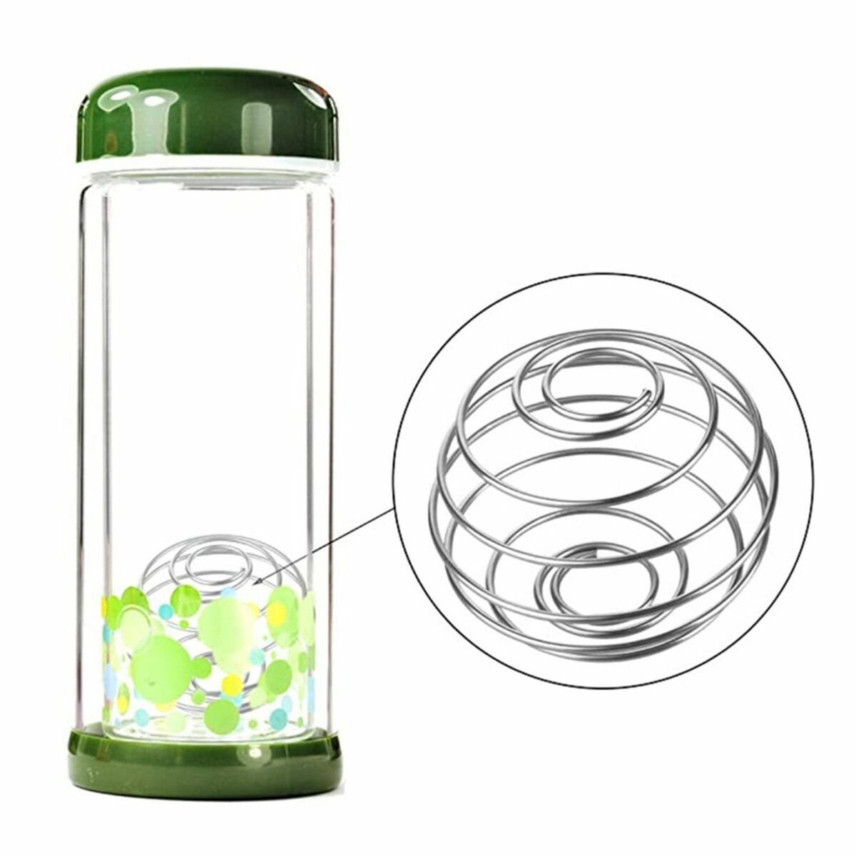 Cup Blender Stainless Steel Mixed Shaker Wire Ball Agitator Protein Mixer