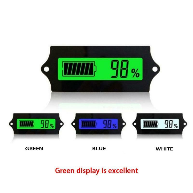 12/24/36/48/60/72V LED Lead Acid Storage Battery Indicator Tester Gauge Monitor