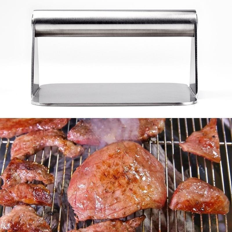 Stainless Steel Burger Press Non Stick Burger Smasher Gift for Bacon Burger Love