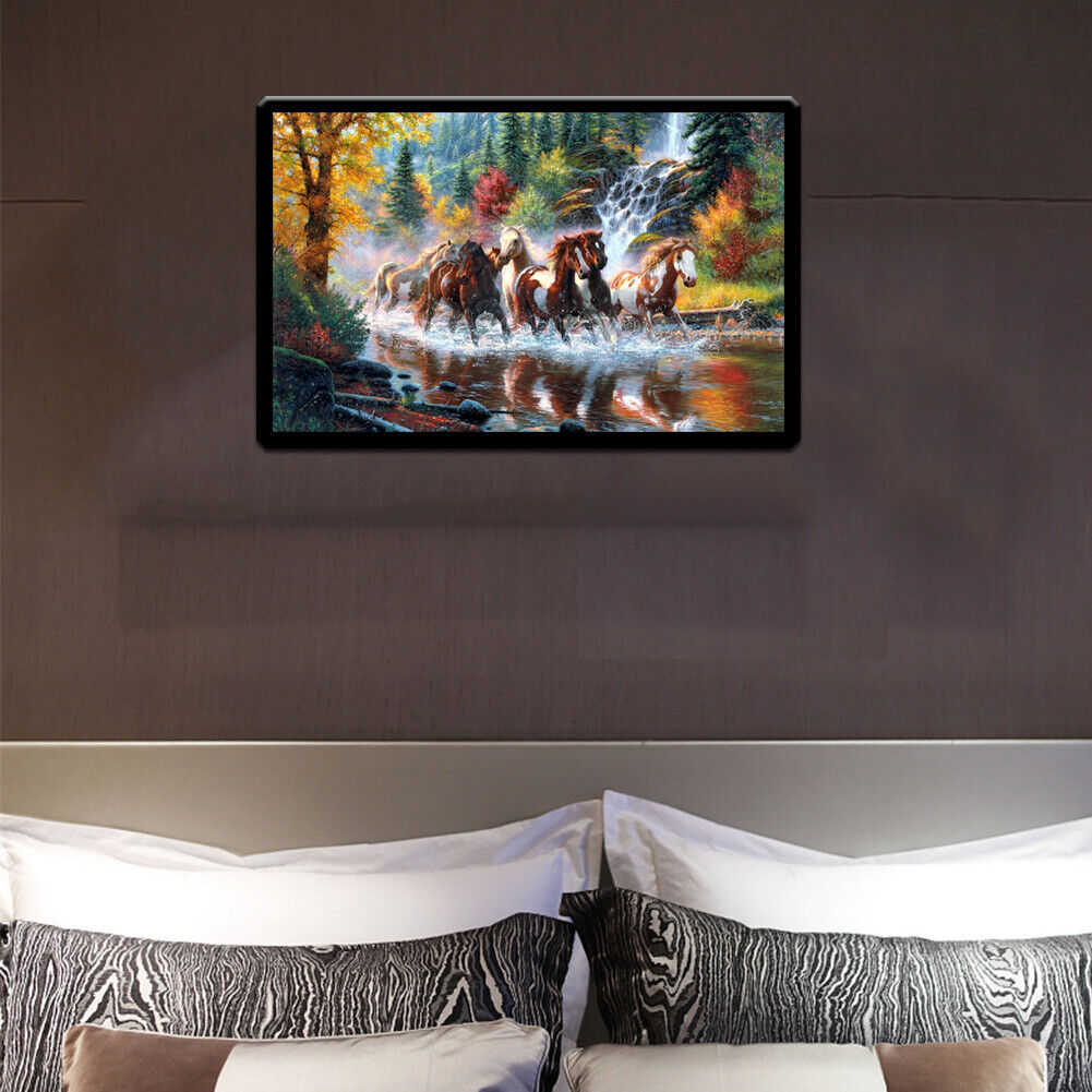 Running Horses  5D Diamond DIY Painting  Kit Home Decor Craft