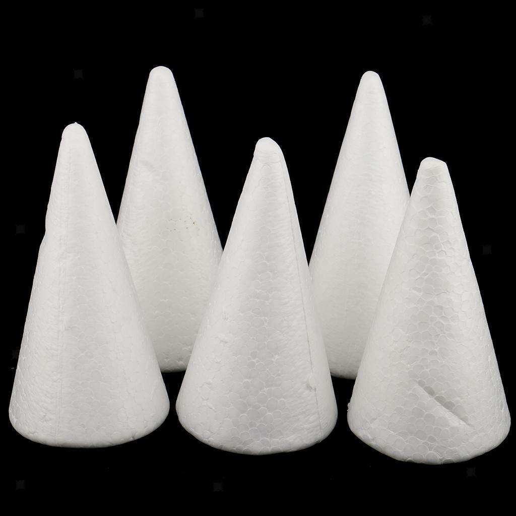 10 Pieces Cone Shape DIY Christmas   Foam Material 100mm 150mm
