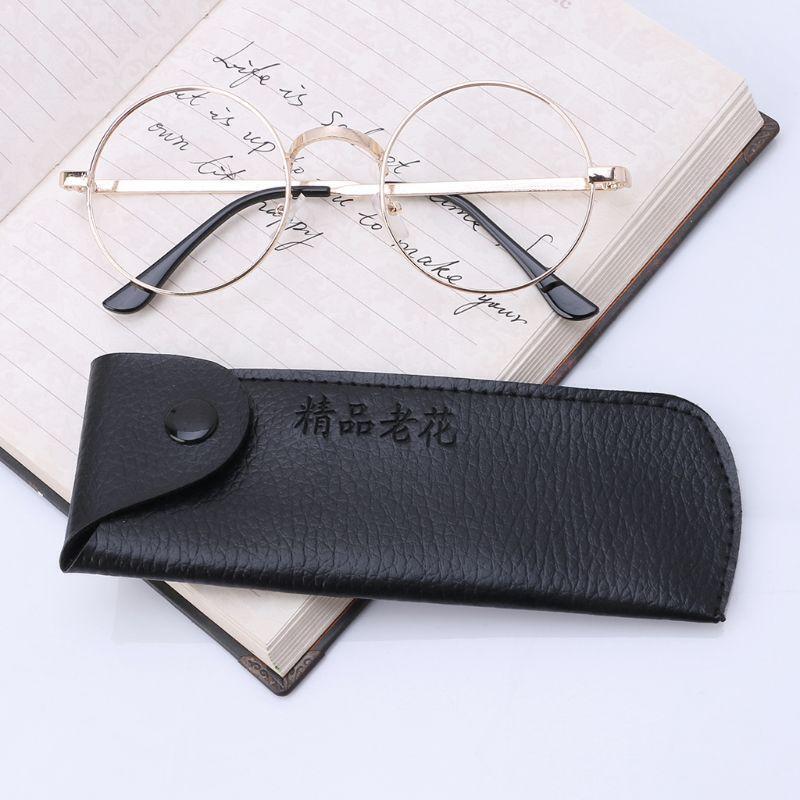 Glasses Bag Reading Glasses Case Portable Outdoor Travel 360 Rotation Faux Soft