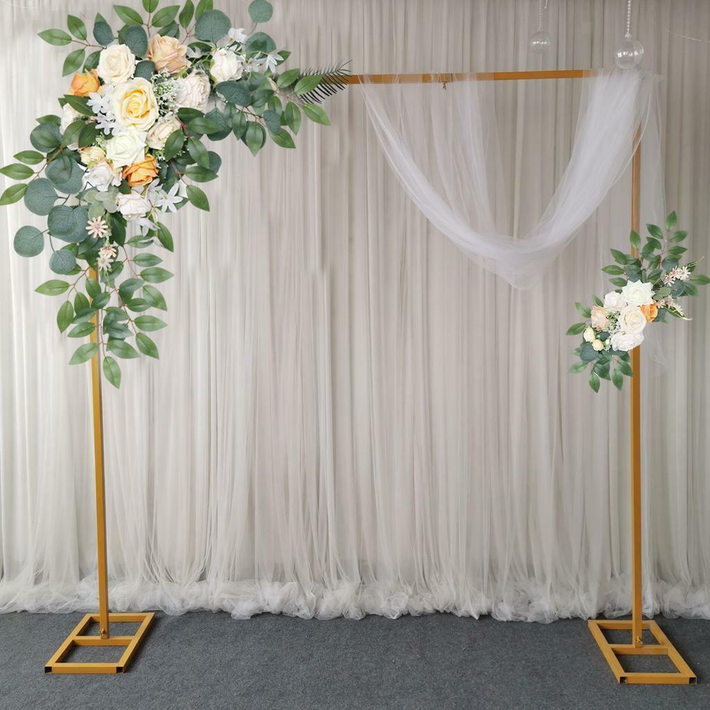 Handmade Arch Flowers Champagne  Flower Backdrop Wreath Decor  Pieces