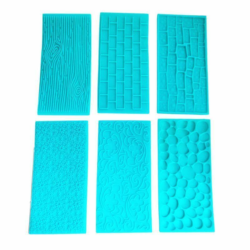 Silicone Texture Mold Set of 6 Chocolate Cake Decorating Baking Moulds Material