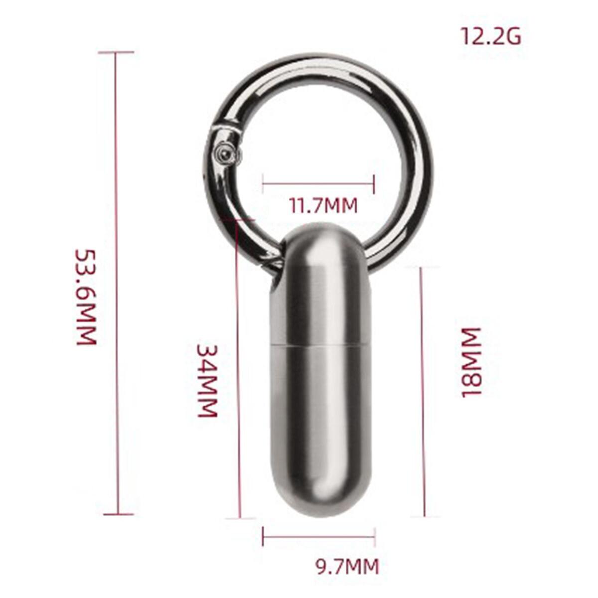 4Pcs Waterproof Pill Container Keychain Holders Bottle Container Titanium