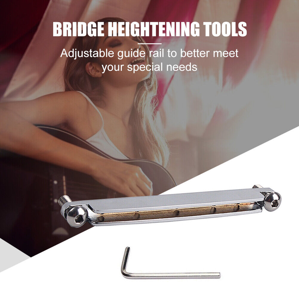 Acoustic Guitar Adjustable Bridge Saddle+Screwdriver Stringed Instruments