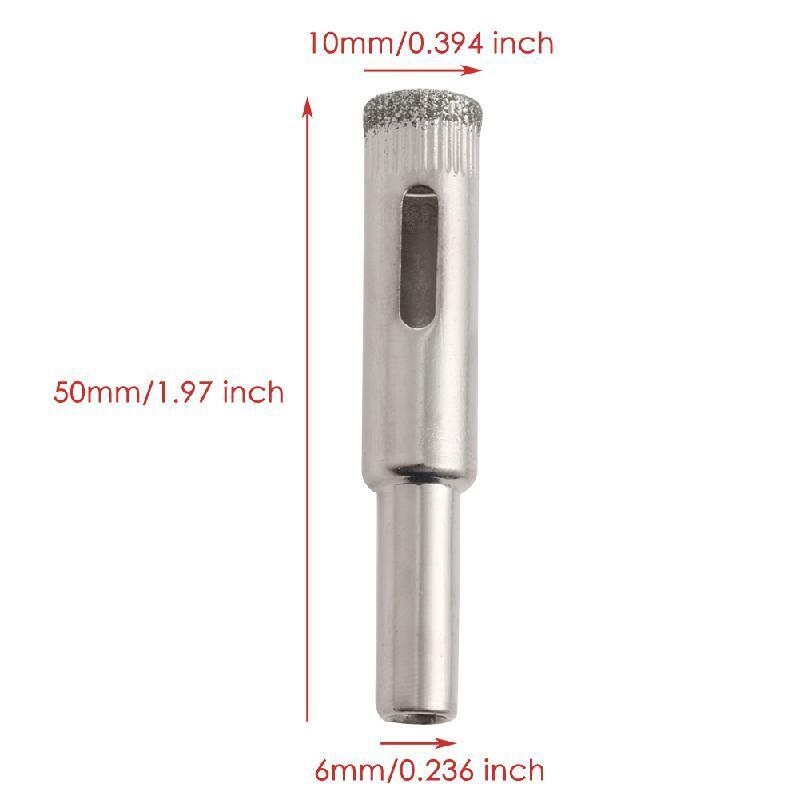 10Pcs 10 mm forage diamant base Coated Bits Scie Carreaux verre Céramique Marbre