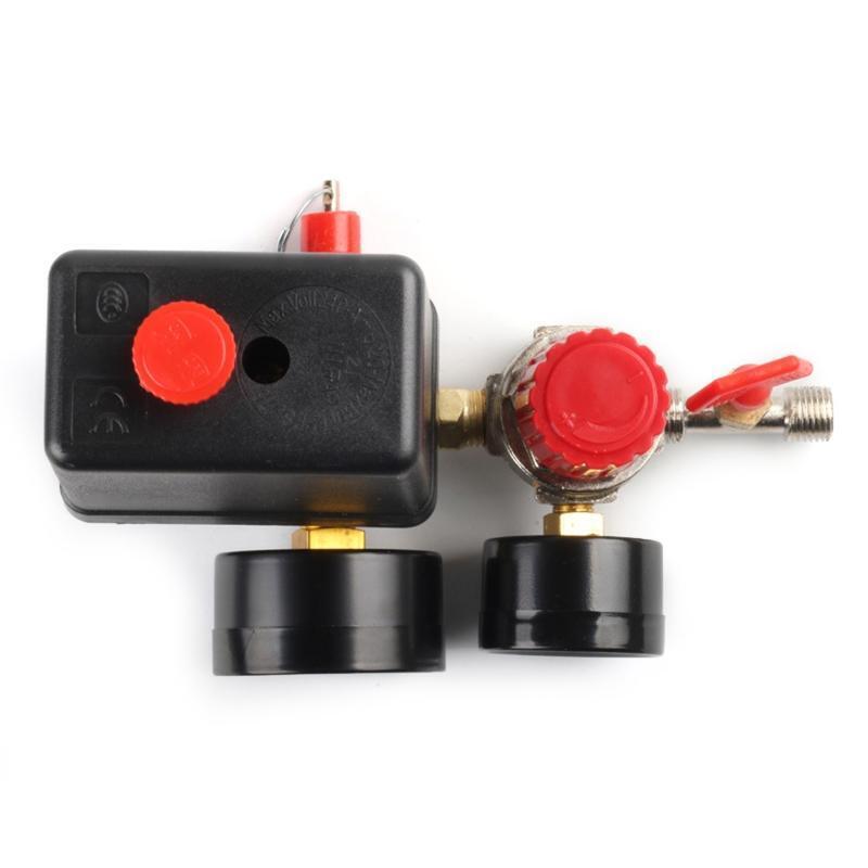 Air Compressor Pressure Switch Gauge Double Safety Valve Pressure Control 220V
